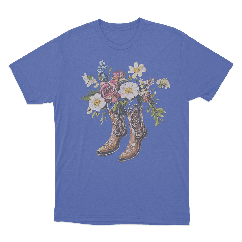 Desert Bloom T Shirt Blue Desert Bloom T Shirt Blue