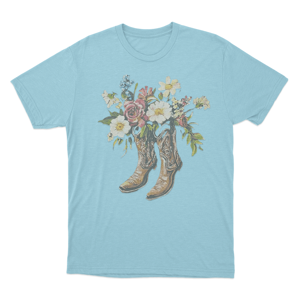 Desert Bloom T Shirt Sky Blue Desert Bloom T Shirt Sky Blue