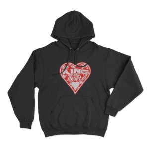 King of Hearts Hoodie Black