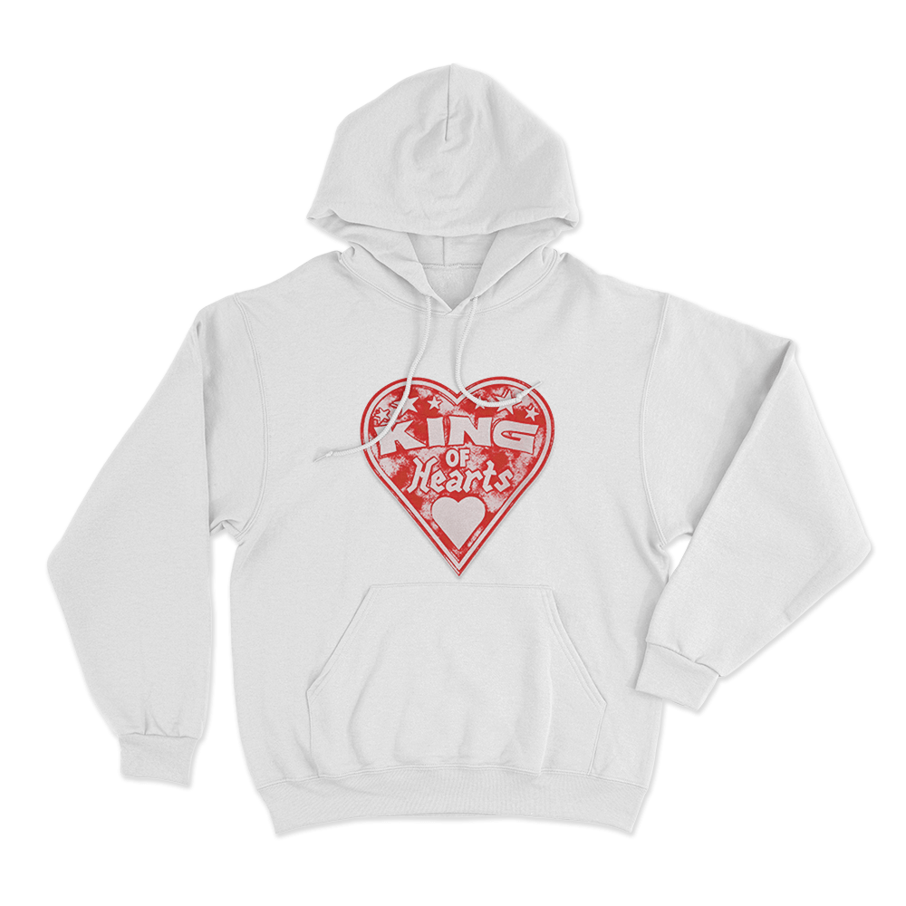 King of Hearts Hoodie White King of Hearts Hoodie White