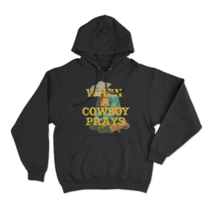 Praying Cowboy Hoodie Black